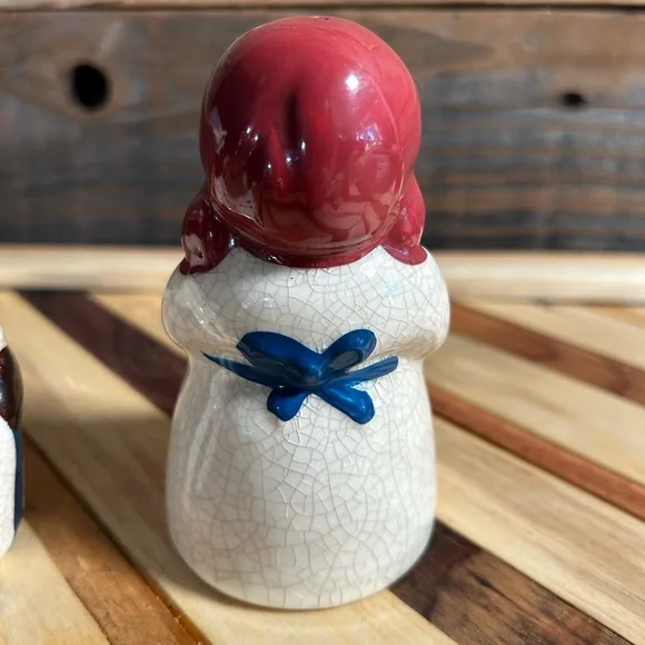 Vintage Aunt Jemima and Uncle Moses Salt Pepper Shakers Black Americana Chef - Picture 6 of 16